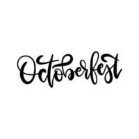 ottobrefest - scritte a pennello disegnate a mano per il famoso festival della birra in germania. calligrafia nera di vettore del festival di ottobre.