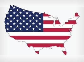 usa mappa stati uniti america bandiera vettore elemento infografico
