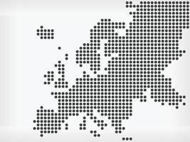 mappa della regione europea pixel punti continente vettore elemento infografico