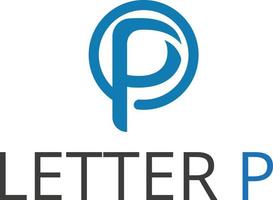 lettera p logo vettore