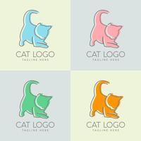 design semplice logo gatto vettore