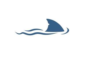 ispirazione per il design dell'illustrazione della pinna di squalo blu vettore