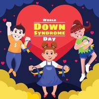 concetto di giornata mondiale della sindrome di down vettore