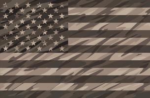 Illustrazione patriottica di vettore della bandiera di Tan Camo USA del deserto