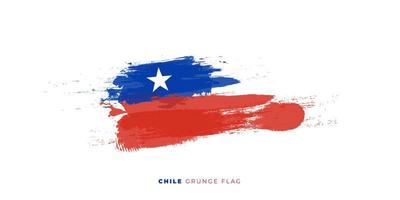illustrazione vettoriale della bandiera del grunge del Cile