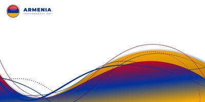 disegno astratto rosso, giallo e blu su sfondo bianco per il design del giorno dell'indipendenza dell'Armenia vettore