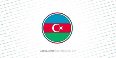 illustrazione di vettore della bandiera del cerchio dell'azerbaigian. giorno dell'indipendenza dell'Azerbaigian.