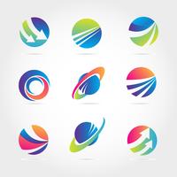 Raccolta del modello di logo di affari della società di finanza globale vettore