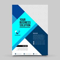 Blue Business Business Flyer vettore