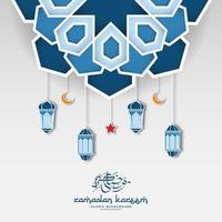 sfondo ramadan kareem islamico con mandala e ornamento. illustrazione vettoriale