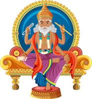 dio indiano con quattro braccia sedute