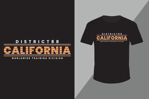 illustrazione grafica vettoriale di lettering tee design, distretto 88 california usa, perfetto per t-shirt design, abbigliamento, felpe con cappuccio vettoriali gratis.
