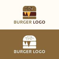 logo hamburger, logo alimentare, modello di progettazione logo ristorante vettore