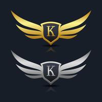 Logo dell&#39;emblema della lettera K. vettore