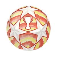 pallone da calcio rosso con stelle vettore