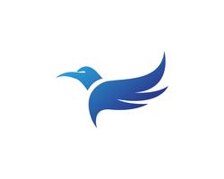Le ali dell&#39;uccello firmano le icone astratte del modello app vettore