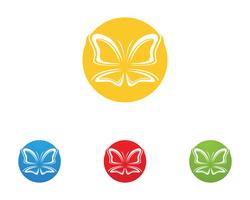 Farfalla concettuale semplice, icona colorata. Logo. Illustrazione vettoriale