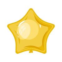 palloncino stella d'oro elio vettore