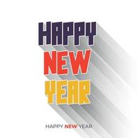 disegno astratto del modello del calendario del nuovo anno 2022, testo del felice anno nuovo per una cartolina, biglietto da visita vettore