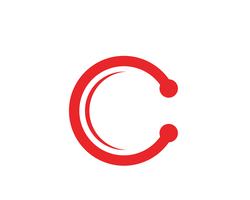 Vettore di progettazione del modello della lettera di logo di C