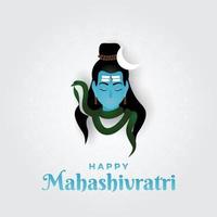 illustrazione vettoriale di felice mahashivratri, signore shiva, shivratri