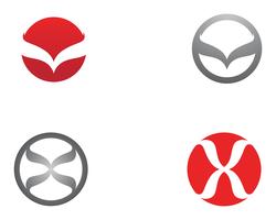 Progettazione dell&#39;icona di vettore del modello di logo della lettera di X.