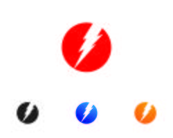 icona del fulmine logo e simbolo vettore