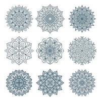 collezione di design ornamentale decorativo modello mandala vettore