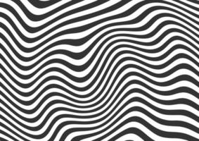 linee ondulate in bianco e nero astratte a strisce di fondo vettore