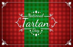 felice giorno di tartan nazionale sfondo vettore