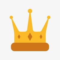 semplice illustrazione vettoriale di una corona isolata su sfondo bianco. icona della corona d'oro. simbolo di re, regina, principe, principessa