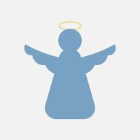 icona di vettore di angelo isolato su priorità bassa bianca