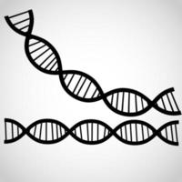 sfondo del tema del dna dell'icona vettore