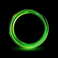 cerchio luminoso astratto, elegante anello luminoso. illustrazione vettoriale