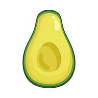 metà avocado fresco vettore