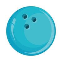 palla blu di sport di bowling vettore