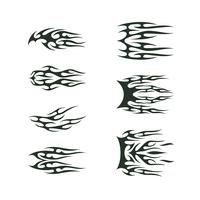 insieme di tatuaggi tribali. disegno dell&#39;illustrazione di vettore del totem di tatoo della fiamma