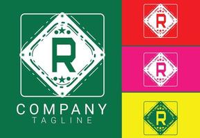 r lettera nuovo logo e design dell'icona vettore
