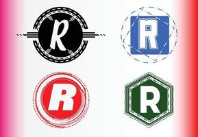 pacchetto di modelli di logo e icona di letterr vettore
