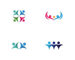 Adozione e cura della comunità Logo vettoriale modello icone