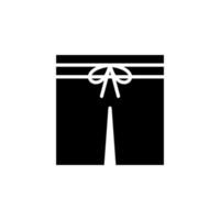 pantaloncini, casual, pantaloni icona solida illustrazione vettoriale modello logo. adatto a molti scopi.