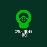 disegno vettoriale del logo del tema della casa verde intelligente. ottimo per il logo del tuo marchio o la tua attività.
