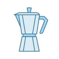 icona del colore della caffettiera del piano cottura. caffettiera. macchina per caffè espresso. illustrazione vettoriale isolata