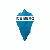 logo geometrico dell'iceberg vettore