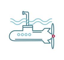 icona del trasporto sottomarino vettore