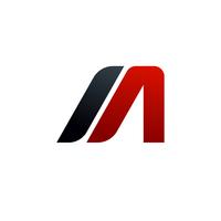 lettera A, M logo. modello di concetto di velocità logo design vettore