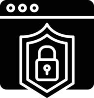 stile icona di protezione web vettore