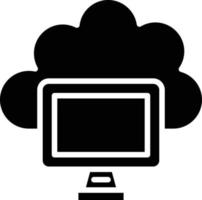 stile icona di cloud computing vettore