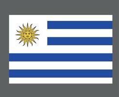 uruguay bandiera nazionale americano latino emblema simbolo icona illustrazione vettoriale elemento di disegno astratto