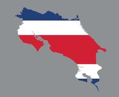 Costa Rica bandiera nazionale nord america emblema mappa icona illustrazione vettoriale elemento di design astratto